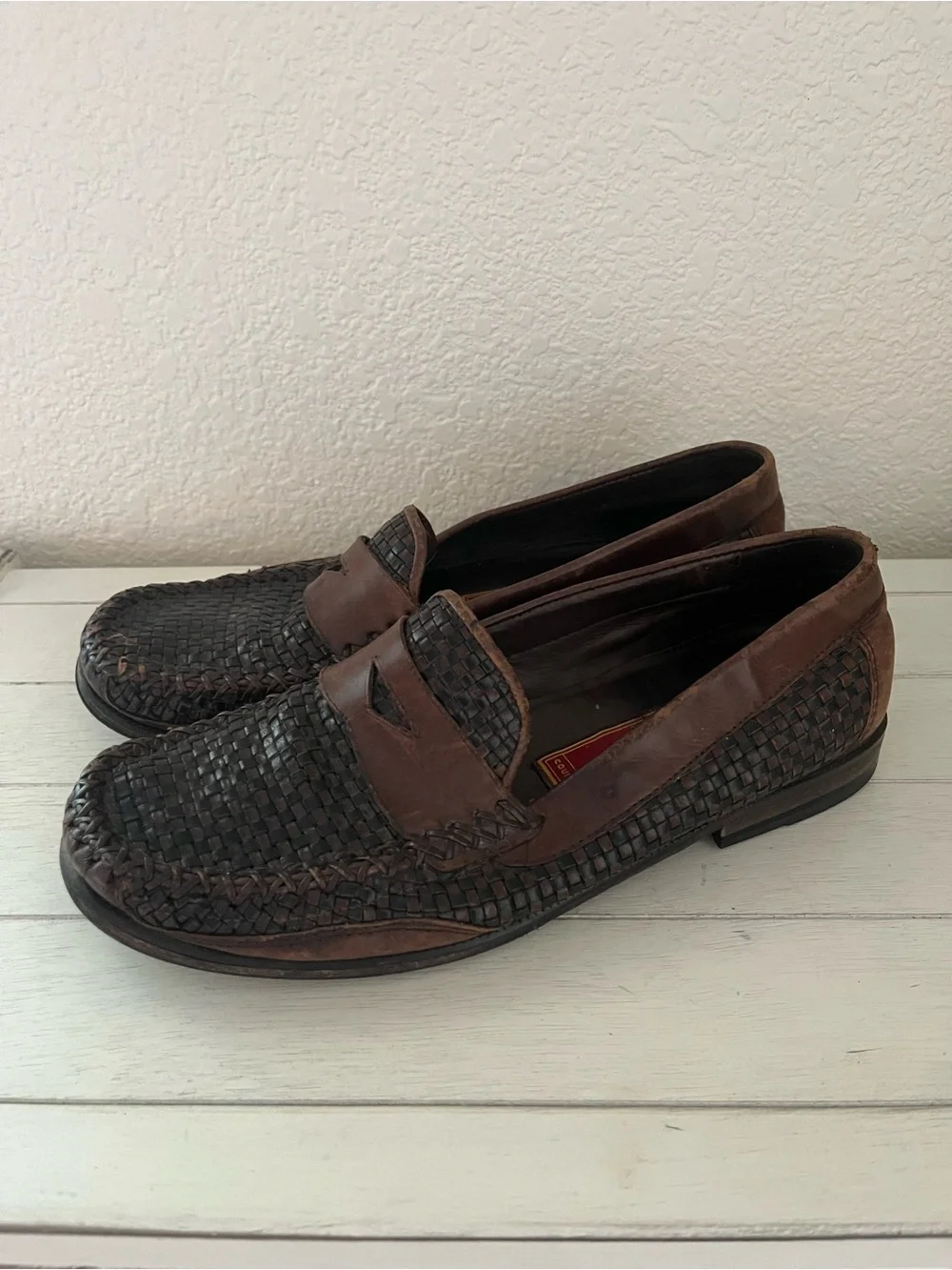 Vintage Cole Haan Women’s Woven Leather Penny Loafers Shoes